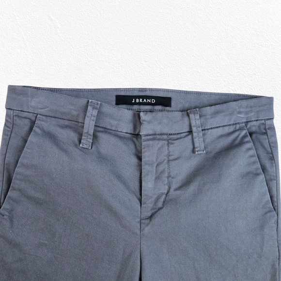 J Brand Clara Pants Volcanic Ash Gray Slim Cropped Taper Trousers Size 24 - Picture 5 of 9